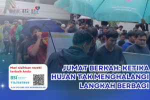 Jumat Berkah: Hujan Tak Menyurutkan Langkah Berbagi di Masjid At-Taqwa Kebayoran Baru